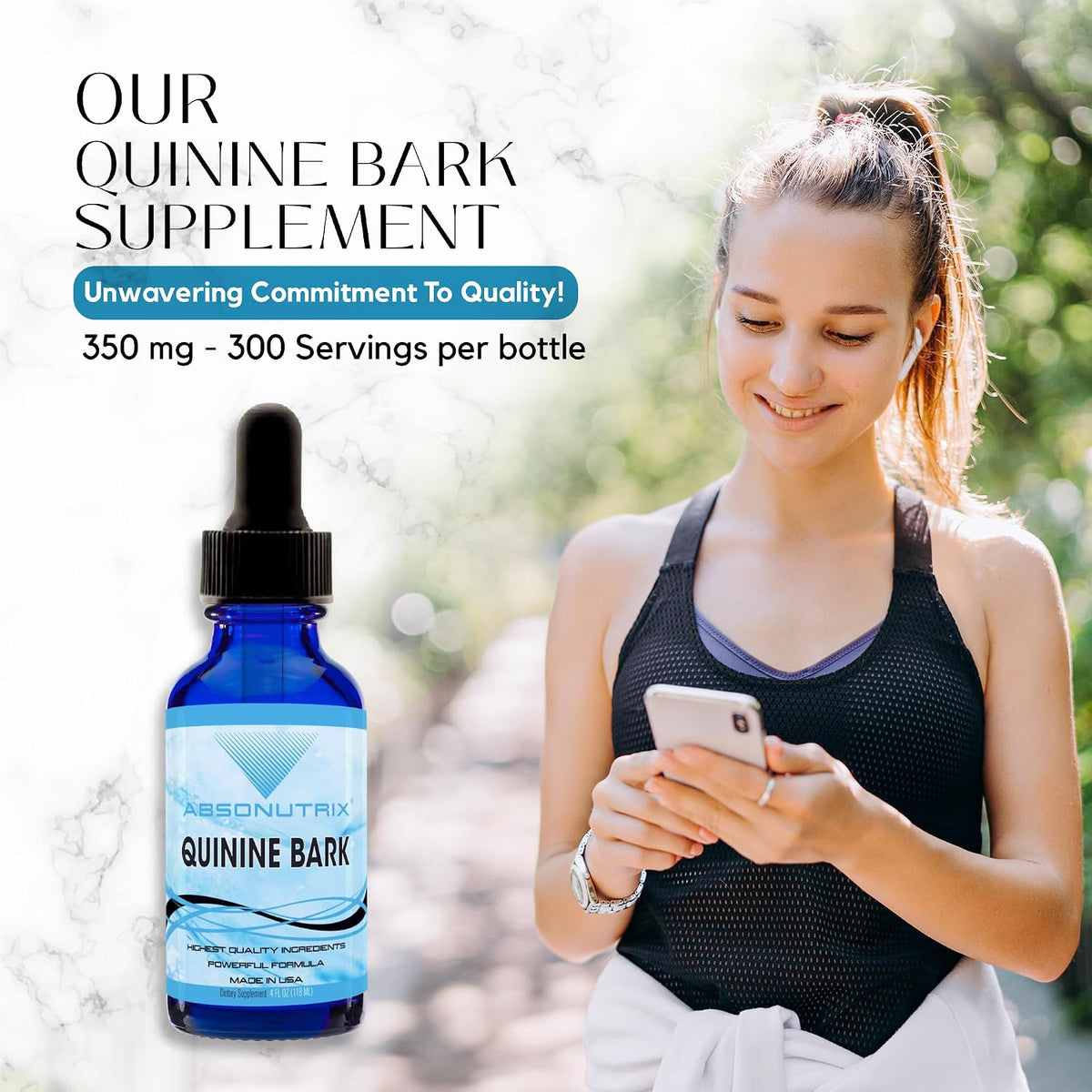 Absonutrix Quinine Bark Liquid 350 mg, 120 ml (300 Servings) - görsel 5