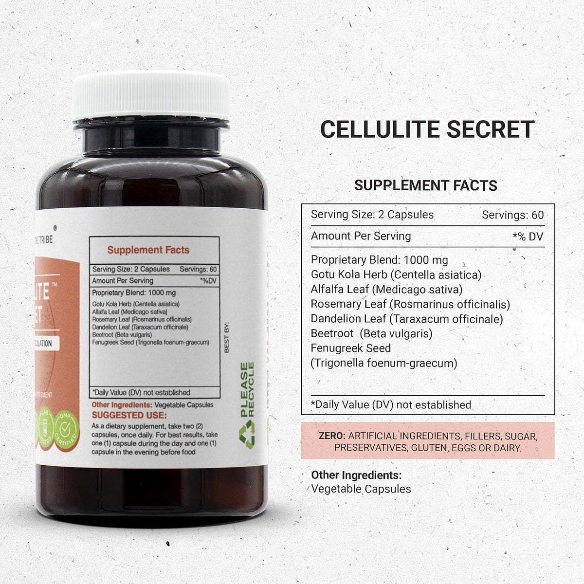 Secrets of the Tribe Cellulite Secret - 120 Capsules - görsel 3