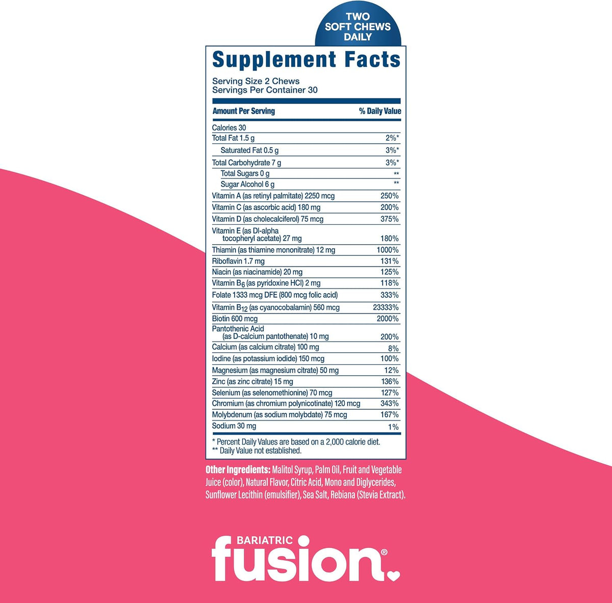 Bariatric Fusion Bariatric Multivitamin Chewable Soft Chew – Cherry Pineapple (60 Count) - görsel 4