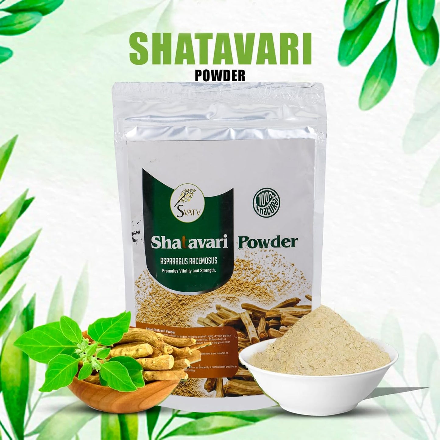 SVATV Shatavari Powder | Asparagus Racemosus | Rejuvenative Herb | Antioxidant Properties - 227g - görsel 4