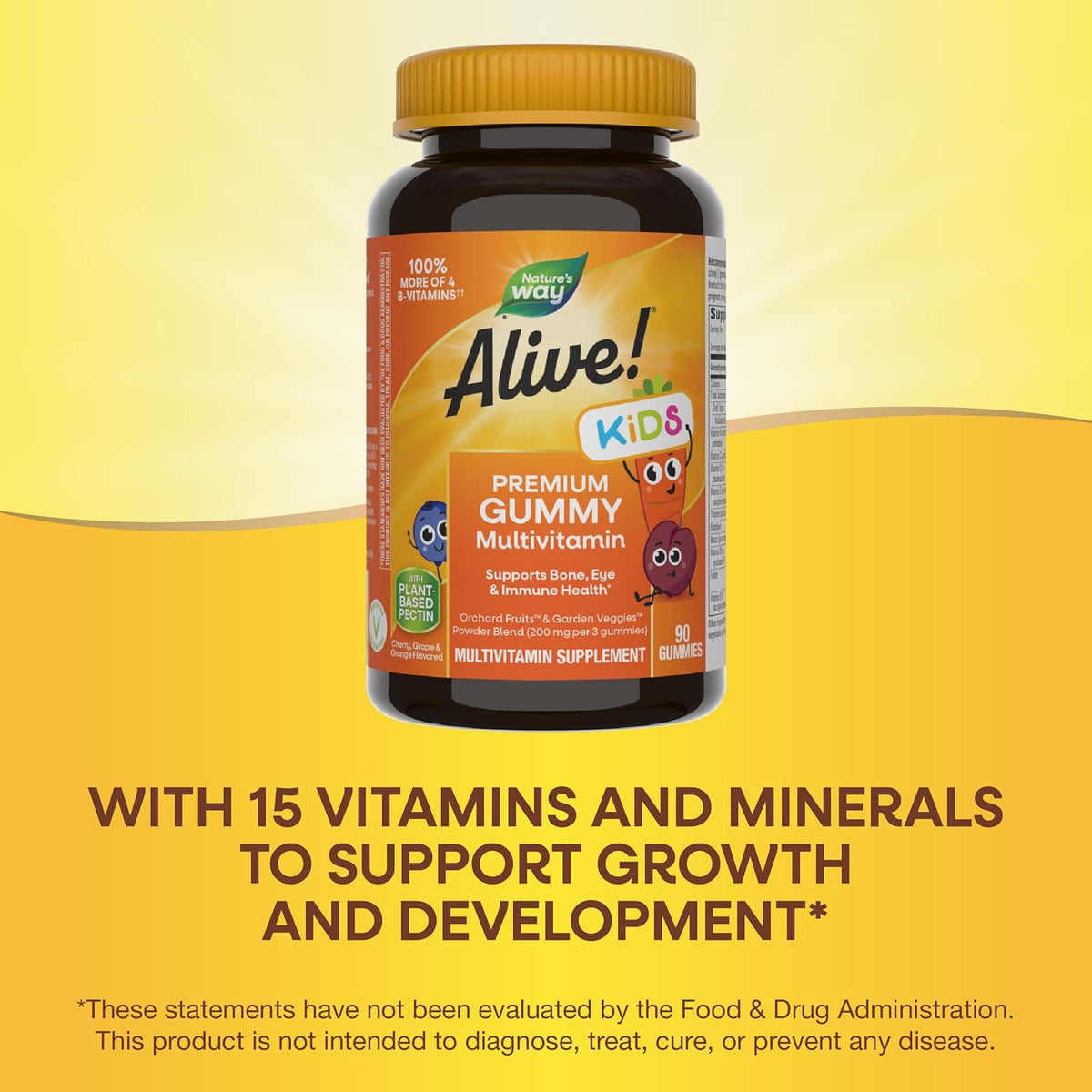 Nature's Way Alive! Children's Premium Gummy Multivitamin (90 Gummies) - görsel 3