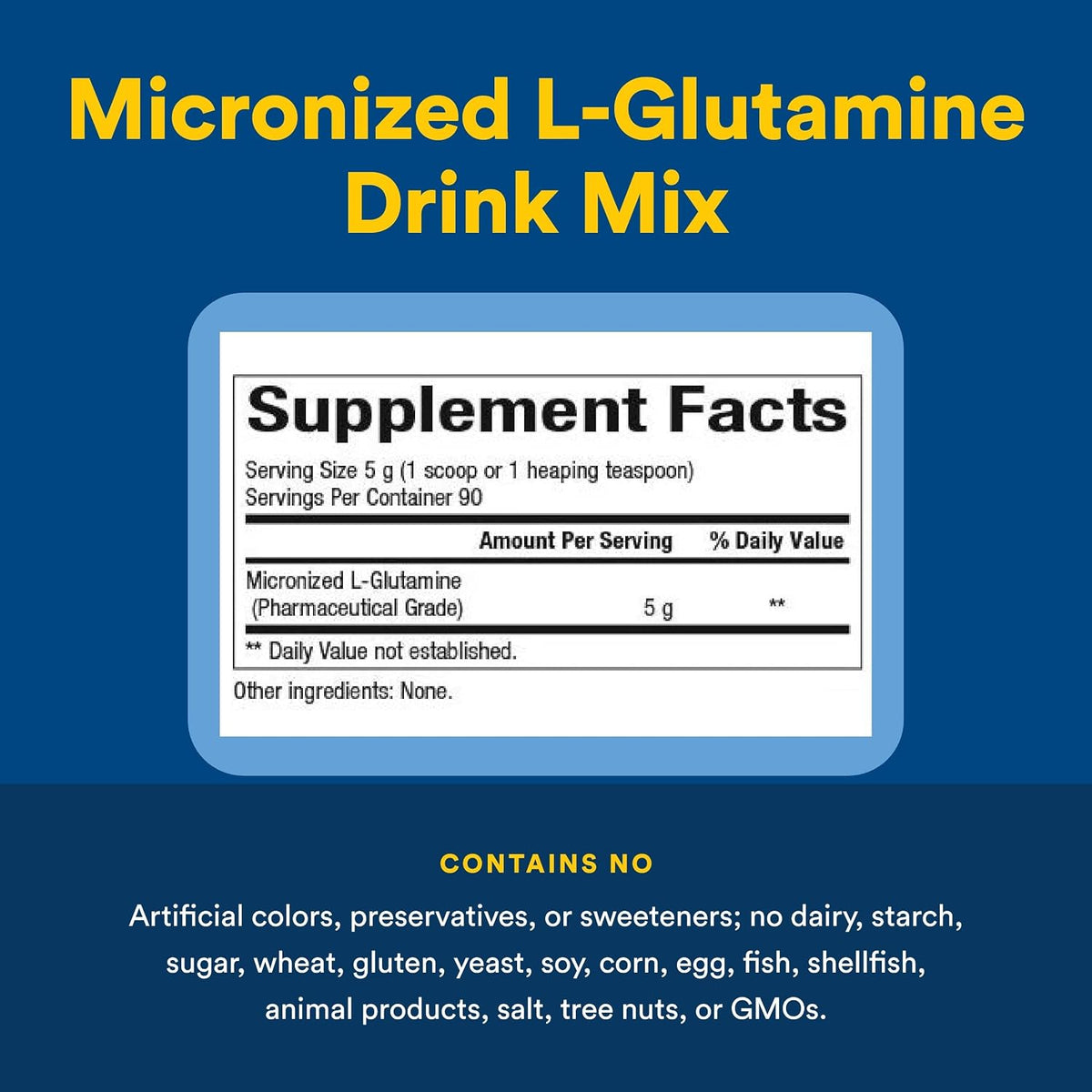 Natural Factors Micronised L-Glutamine Powder - 16 oz (90 Servings) - görsel 4
