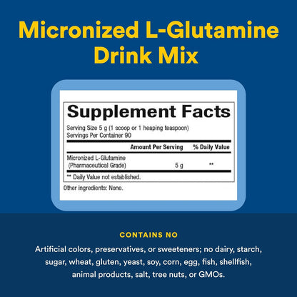 Natural Factors Micronised L-Glutamine Powder - 16 oz (90 Servings)