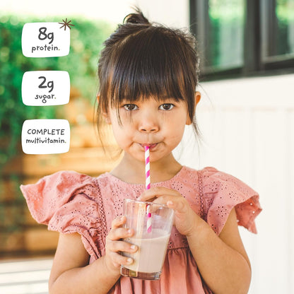 Vanilla Mighty Milk - Children's All-in-One Daily Protein Powder & Multivitamin with 2 Billion Probiotics & Organic Spinach - Natural Flavours, Colours & Sweeteners - 15-30 Servings