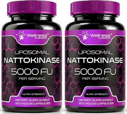Wellness LabsRx Nattokinase Supplement 5000 FU, 120 Capsules