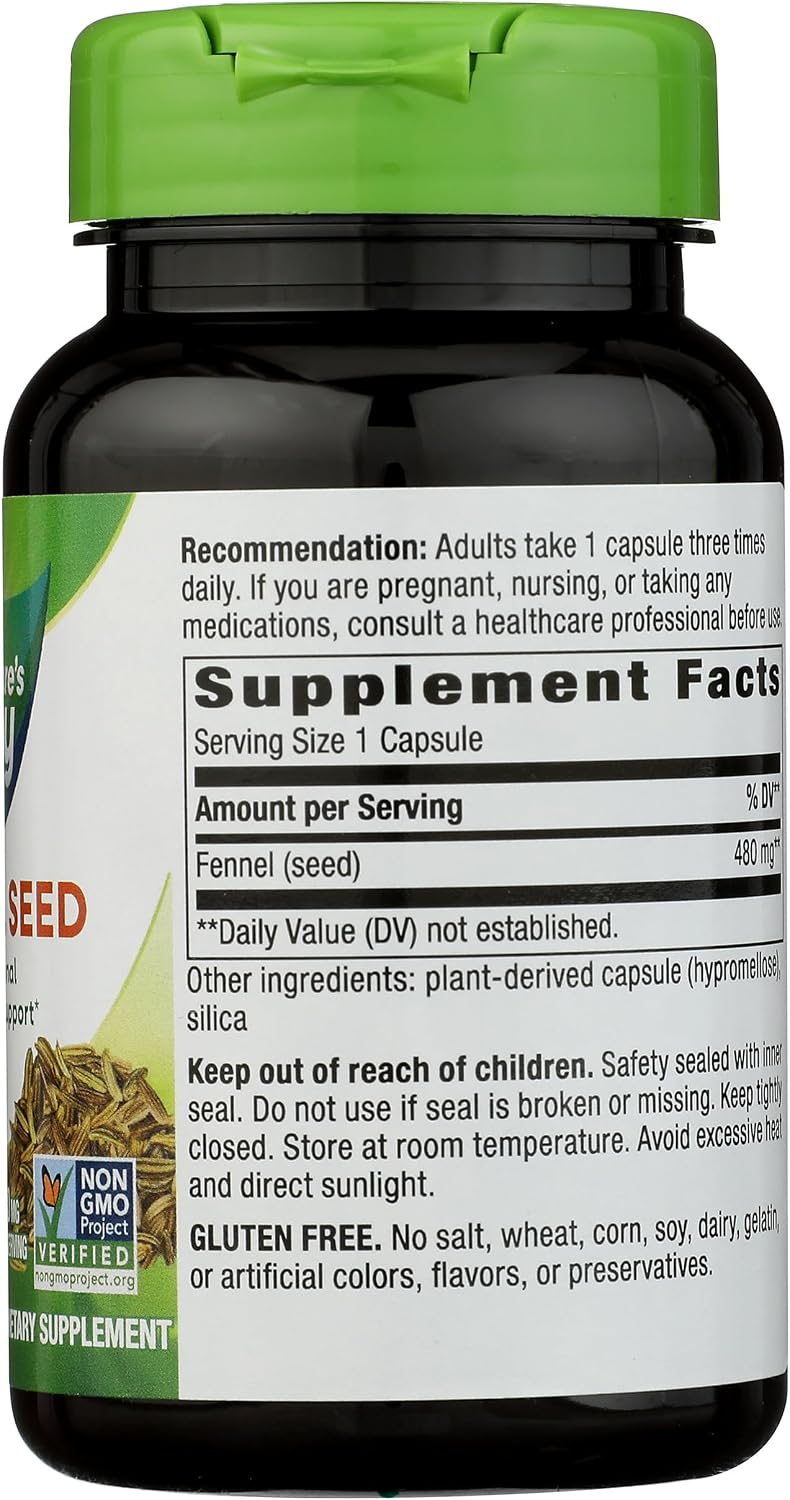 Nature's Way Fennel Seed, 480 mg per Serving, 100 Capsules - görsel 7