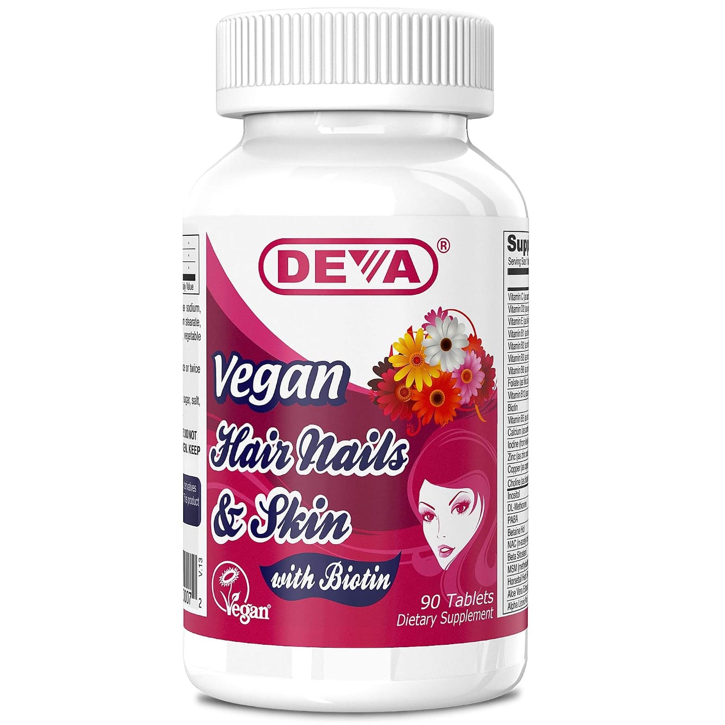 Deva Vegan Hair, Nails & Skin Supplement – 90 Tablets - görsel 1