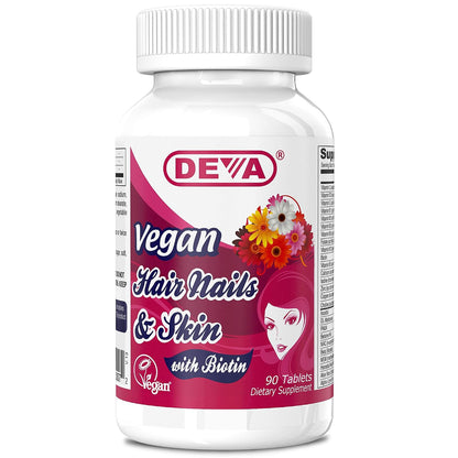 Deva Vegan Hair, Nails & Skin Supplement – 90 Tablets