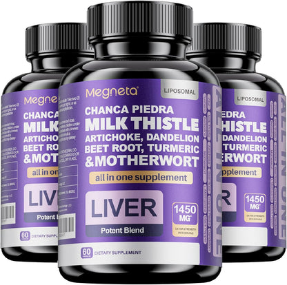 Milk Thistle Supplement – Traditional Liver Support, Vegan, Made in USA (180 Capsules)