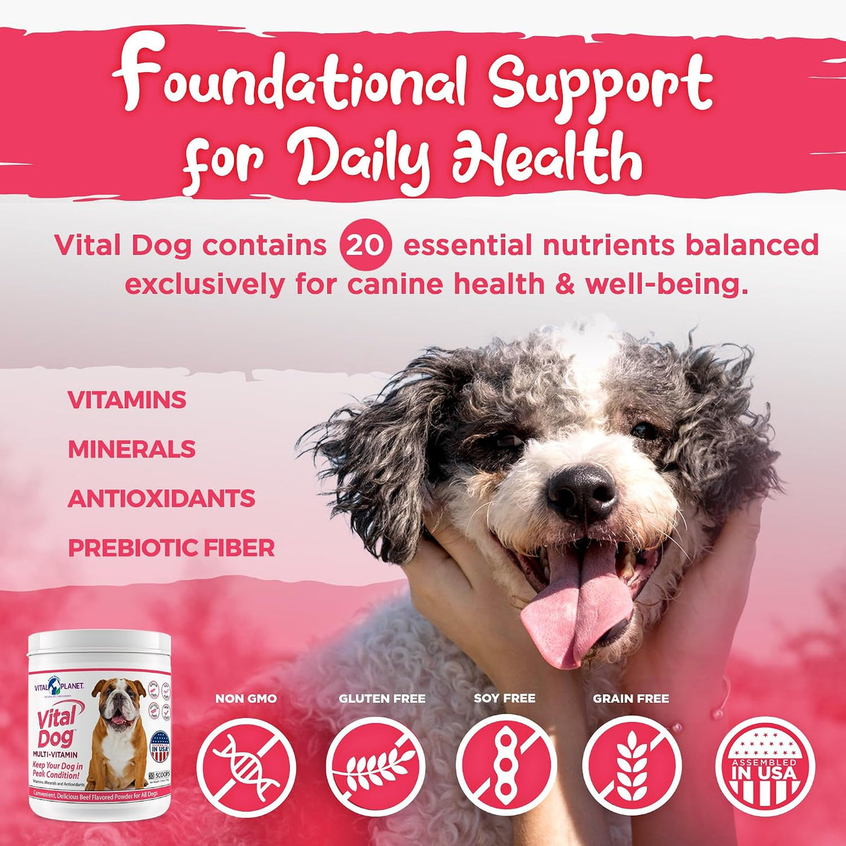Vital Dog Multivitamin Powder – Beef Flavoured, 30 Servings - görsel 4