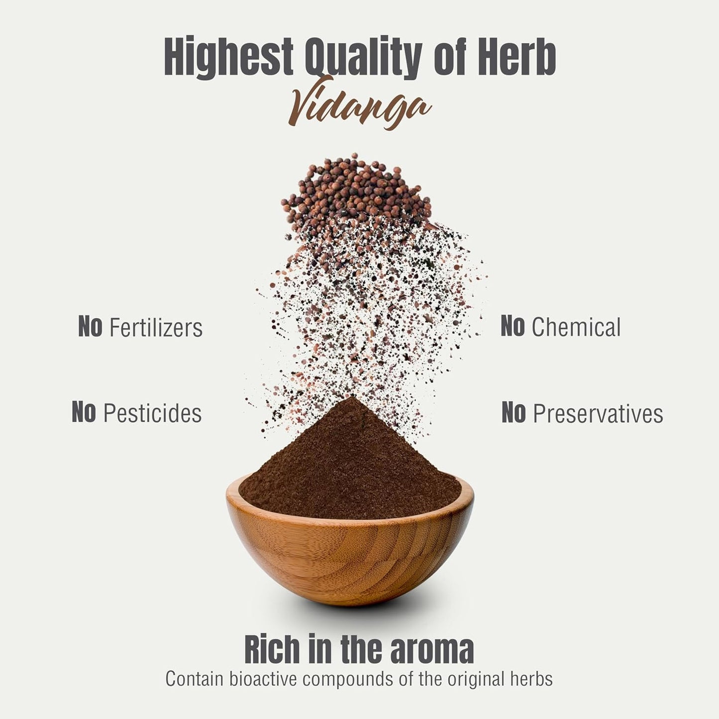 HerbsForever Vidanga (Embelia Ribes) Powder – Wild & Natural Ayurvedic Herb | Non-GMO, Vegan, Gluten-Free | 454 g (1 lb) - görsel 7