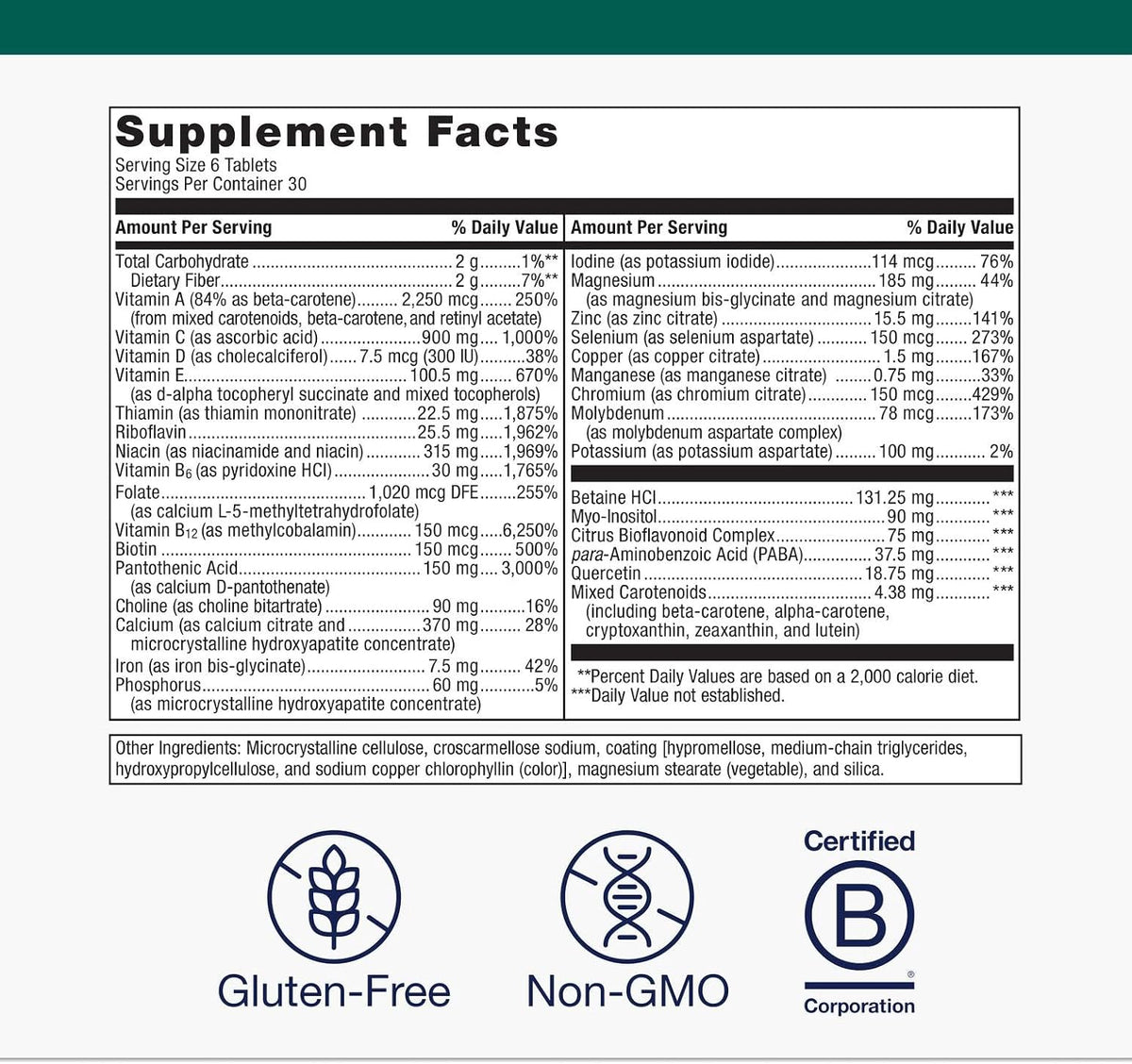 Metagenics Multigenics Intensive Care Multivitamin with Iron - High-Absorption Formula - 180 Tablets - görsel 4
