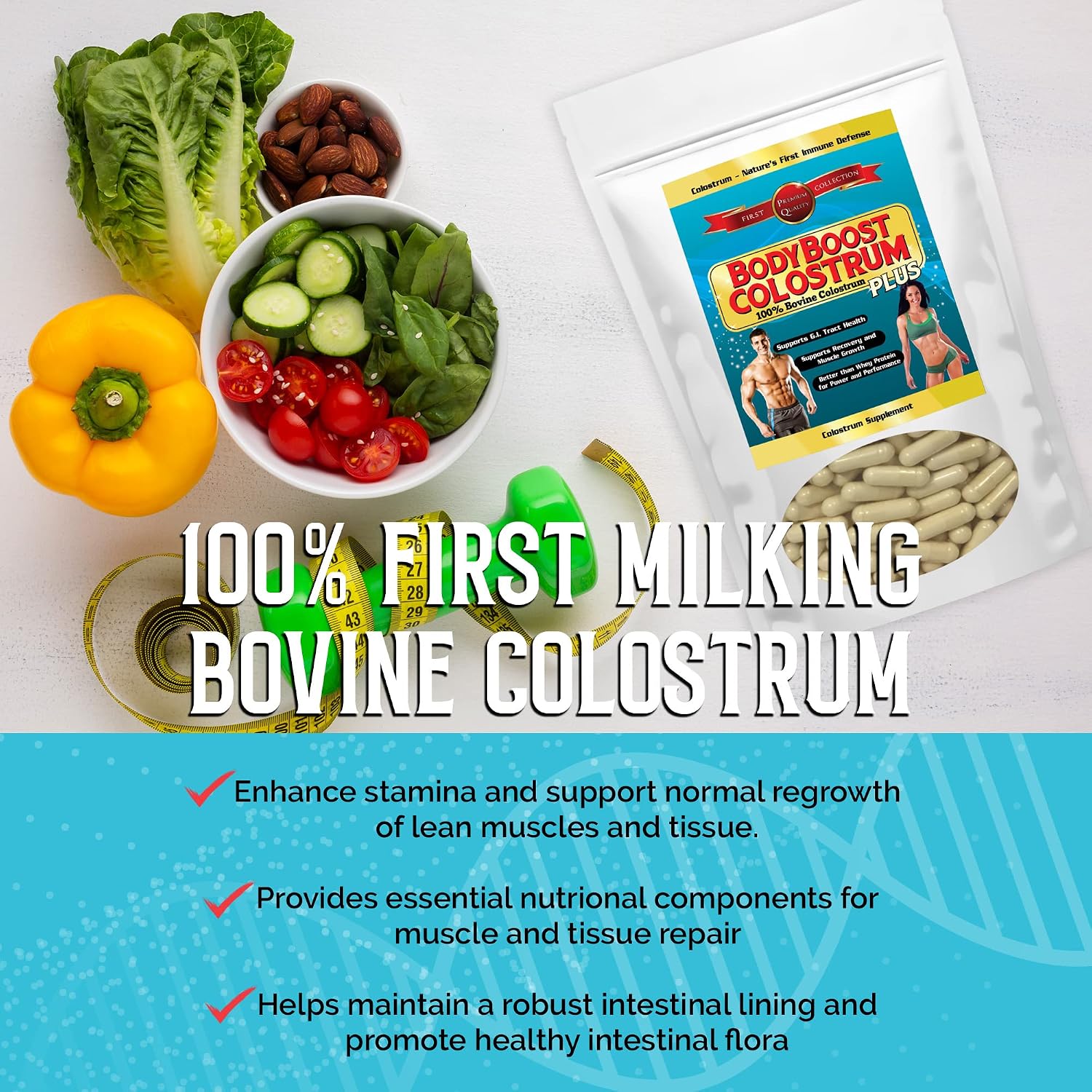 BodyBoost Colostrum Capsules (240 Capsules) - Grass-Fed Bovine Colostrum Immune Supplement - görsel 5