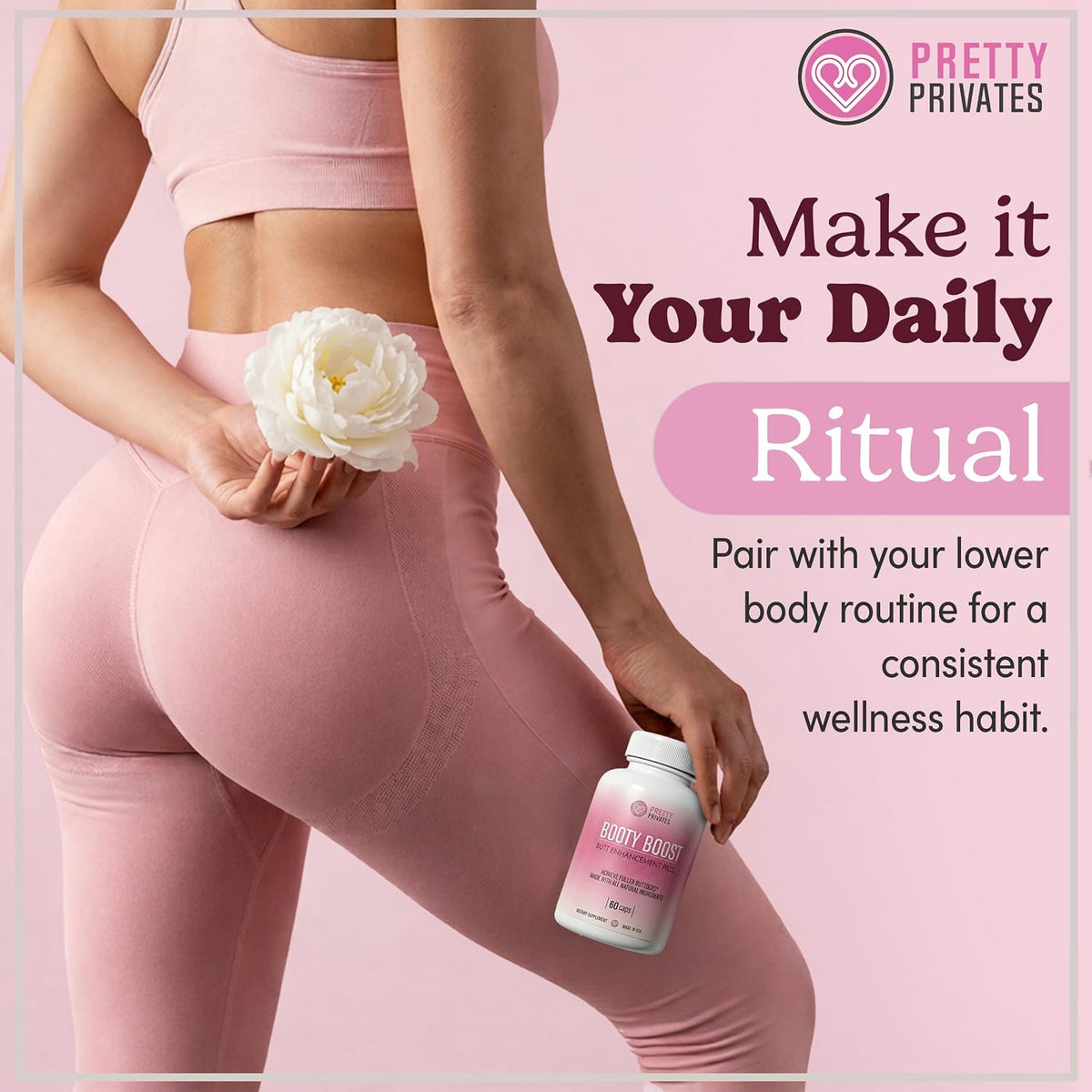 Pretty Privates Bum Enhancer Supplement - Natural Curve Support - 60 Count - görsel 6