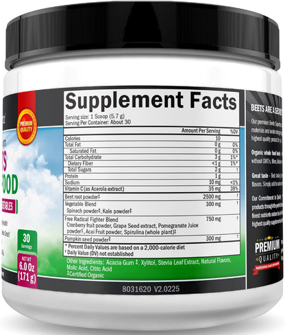 BioSchwartz Beetroot Powder – Superfood Supplement with Vitamin C and Organic Antioxidant-Rich Fruits and Vegetables