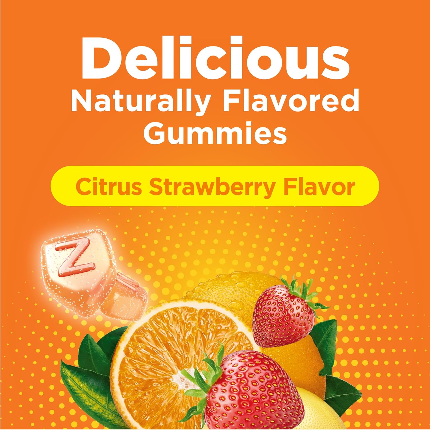 Zicam Daily Immune Support Gummy Food Supplement, Citrus Strawberry, 70 Gummies - görsel 3