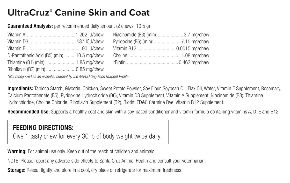 UltraCruz Canine Skin and Coat Soft Chews, 120 Count - görsel 6