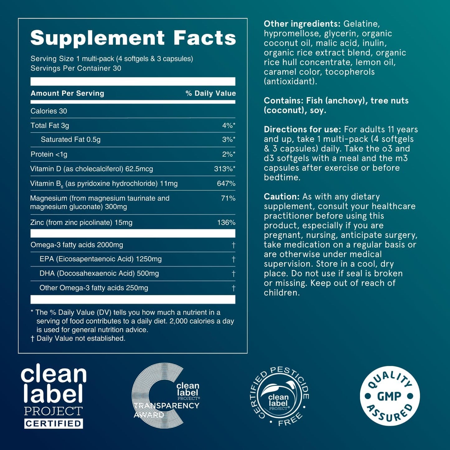 Puori P3 Health Essentials with Magnesium Zinc Complex, Omega 3 Fish Oil & Vitamin D3 Supplements - 30 Sachets - görsel 7