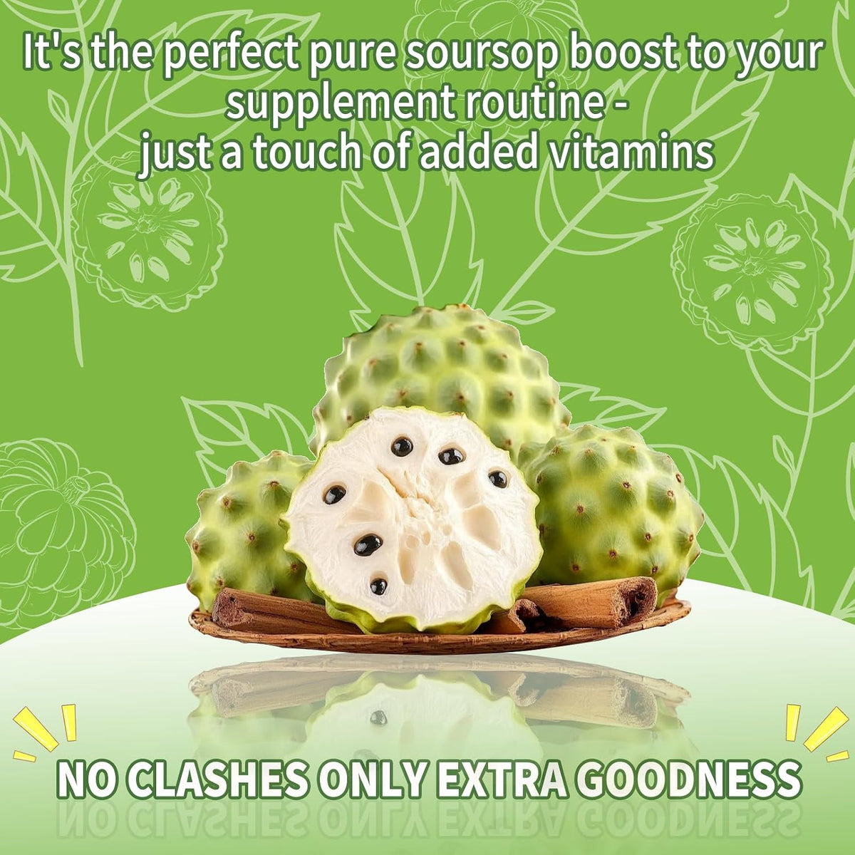 OALSE Soursop Graviola Gummies - Sugar-Free, Vegan, with Vitamin C & Zinc for Immune Support (60 Count) - görsel 3
