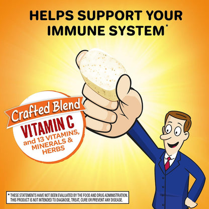 Airborne 1000mg Vitamin C Chewable Tablets with Zinc, Immune Support Supplement with Powerful Antioxidants Vitamins A C & E - 32 Chewable Tablets, Citrus Flavour