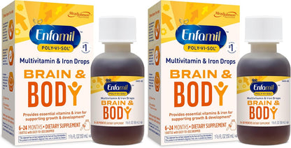 Enfamil Poly-Vi-Sol with Iron Liquid Multivitamin Drops, Supports Growth & Development, 50mL (Pack of 3)