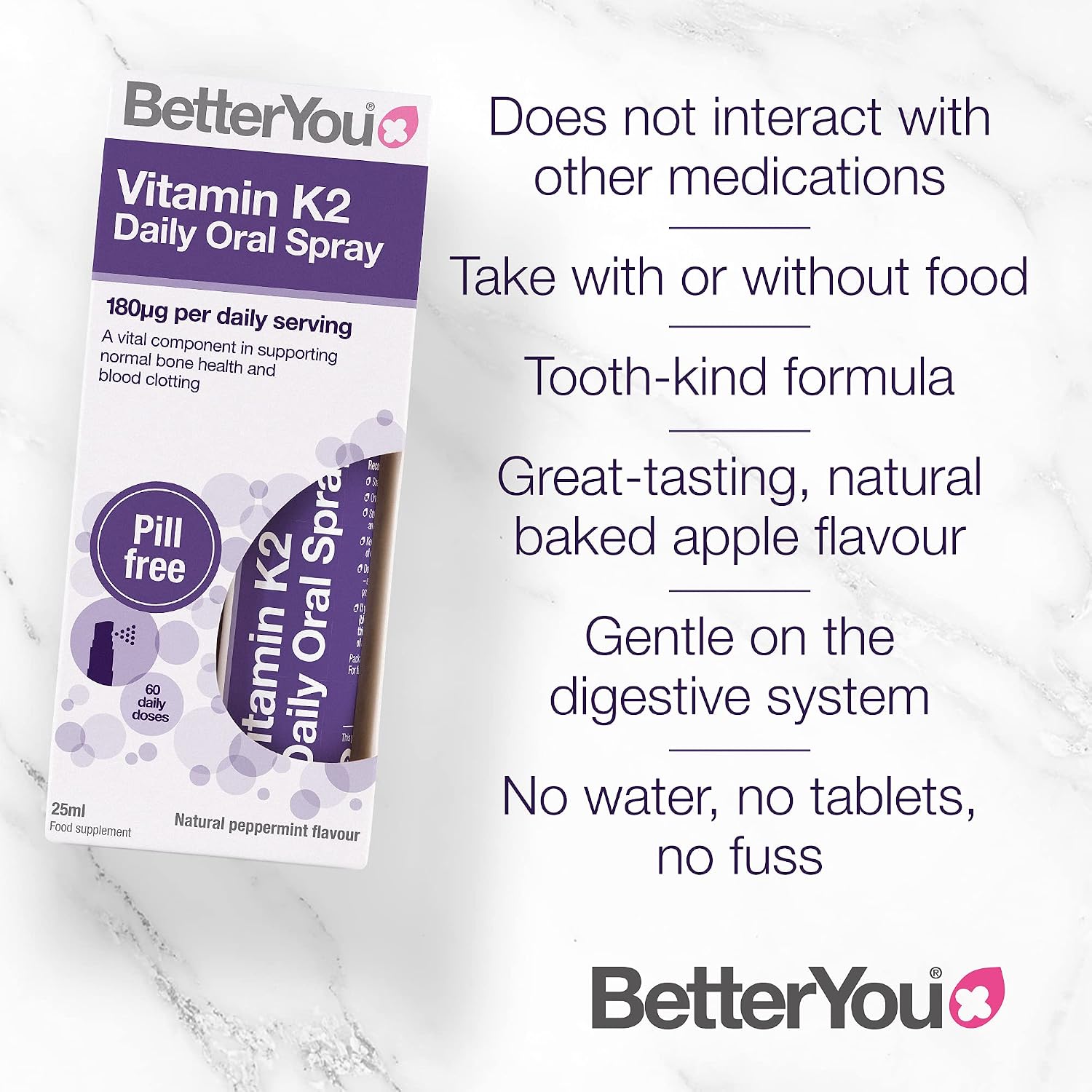BetterYou Vitamin K2 Daily Oral Spray, 25ml - görsel 5
