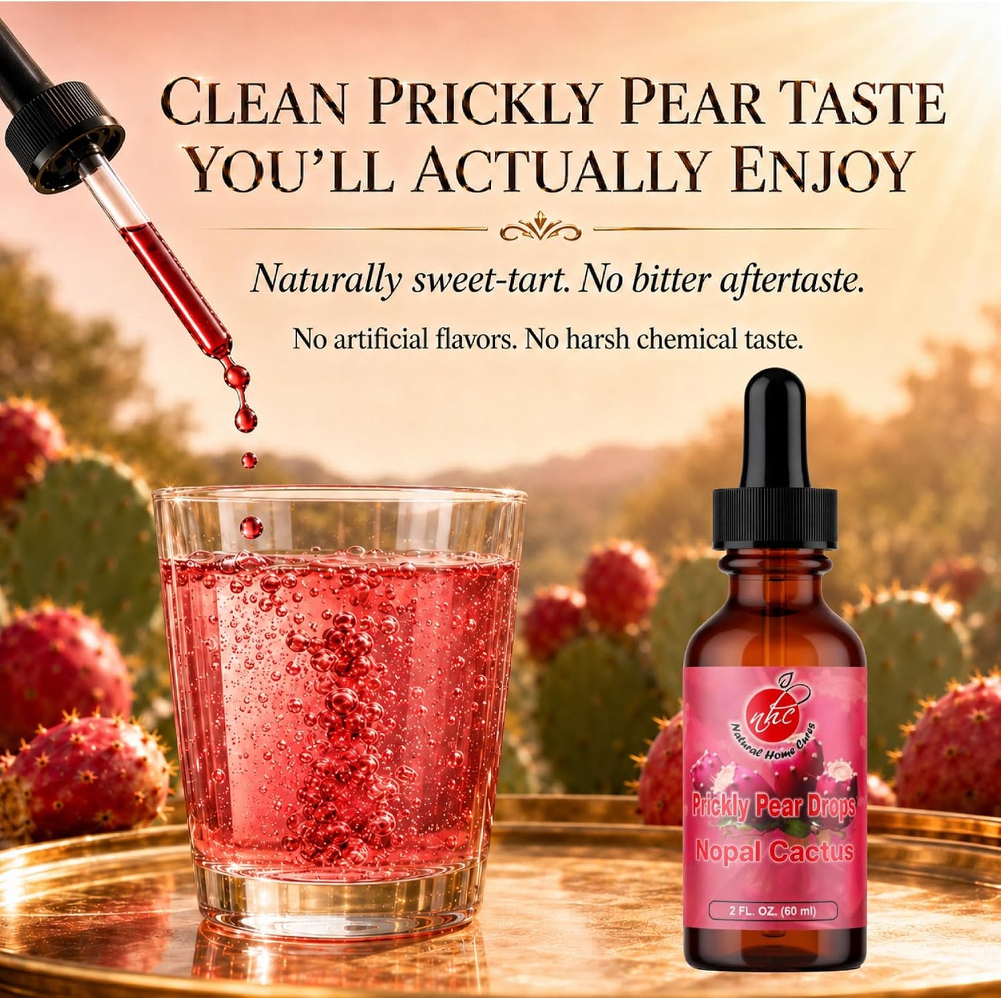 Prickly Pear Drops with Vitamin B12 - Nopal Cactus Fruit Concentrate, Liquid Supplement with Betalains & Plant Nutrients, 3 Bottles (180 Servings) - görsel 7