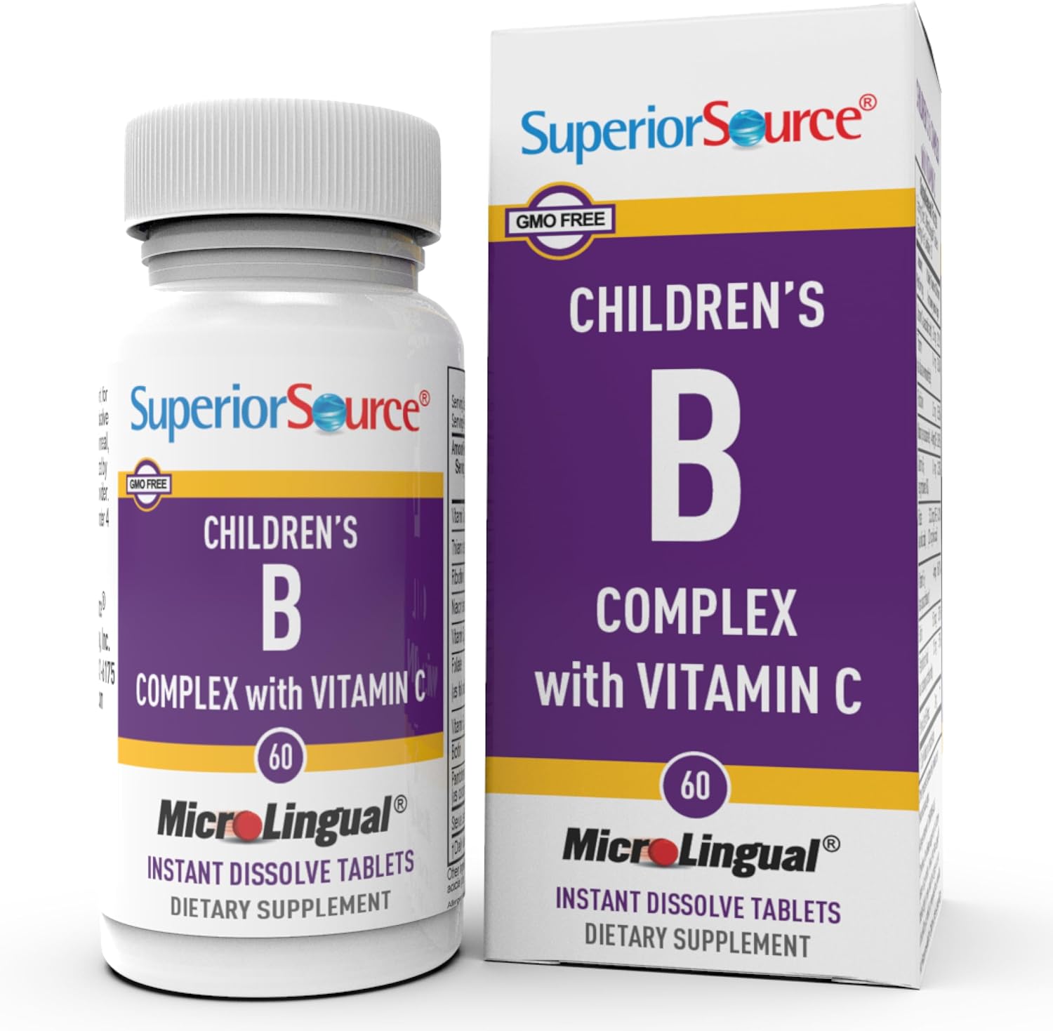 Superior Source Children's B Complex with Vitamin C – 60 Instant Dissolve Tablets - görsel 1