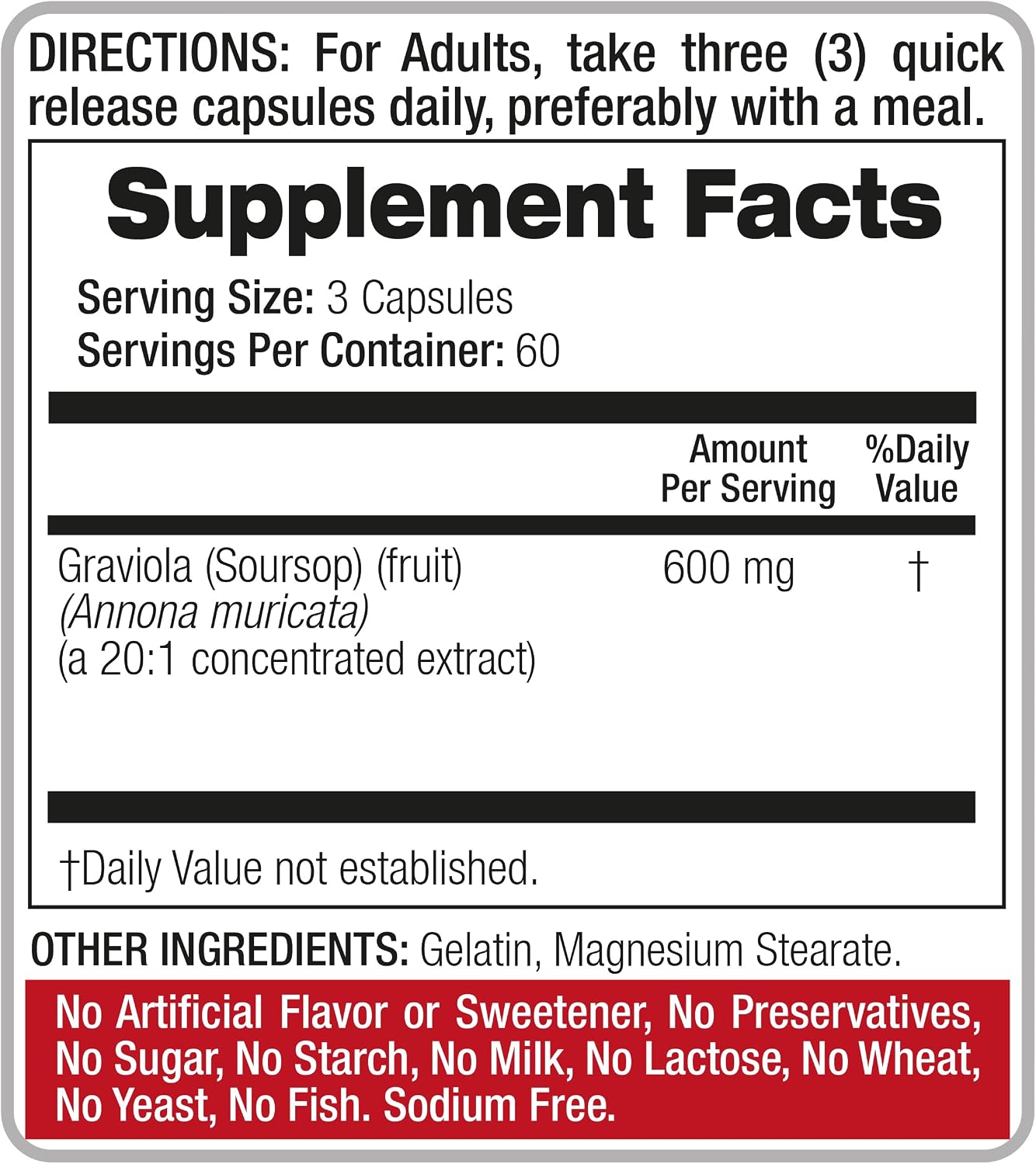 FITO MEDIC'S Lab Soursop Supplement - Graviola - 180 Capsules - görsel 5