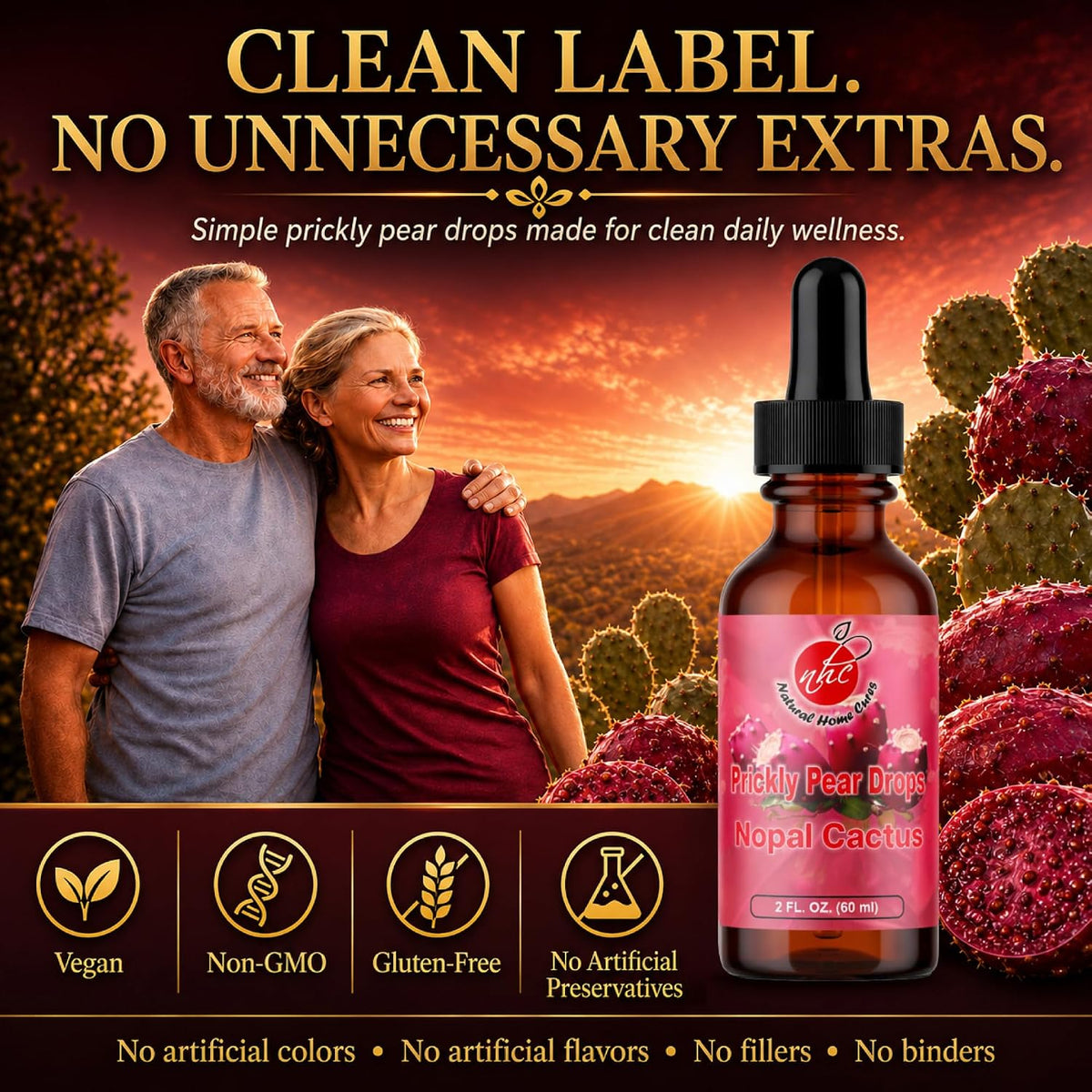 Prickly Pear Drops with Vitamin B12 - Nopal Cactus Fruit Concentrate, Liquid Supplement with Betalains & Plant Nutrients, 3 Bottles (180 Servings) - görsel 6
