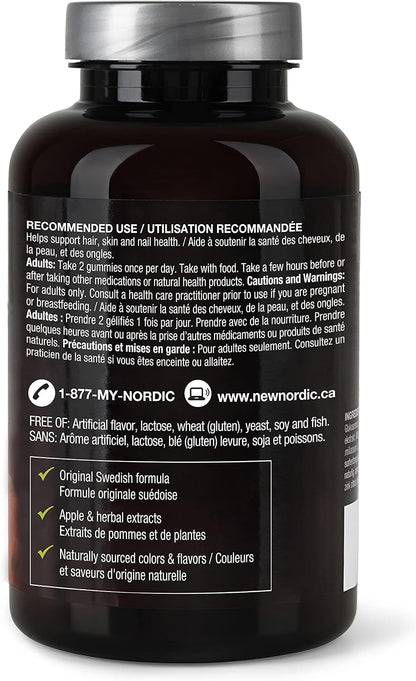 NEW NORDIC Hair Volume Daily Biotin Support Gummies