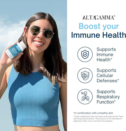 8 in 1 Immune Support Supplement – Daily Immunity Capsules for Adults – Immune System Support with L-Lysine, Vitamin D and Zinc for Men & Women, 60 Capsules