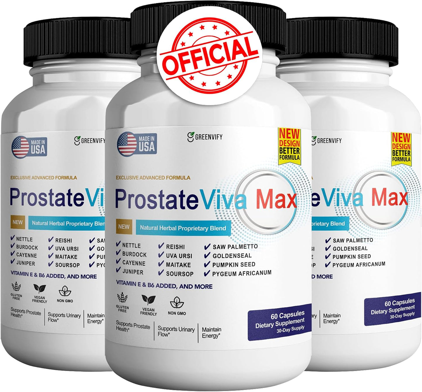 GREENVIFY ProstateViva Max - Maximum Strength Prostate Supplement (300 Capsules) - görsel 7