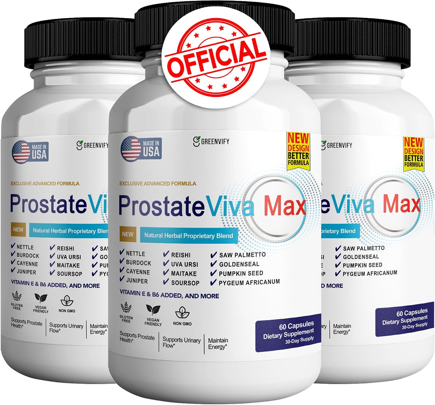 GREENVIFY ProstateViva Max - Maximum Strength Prostate Supplement (300 Capsules) - görsel 7