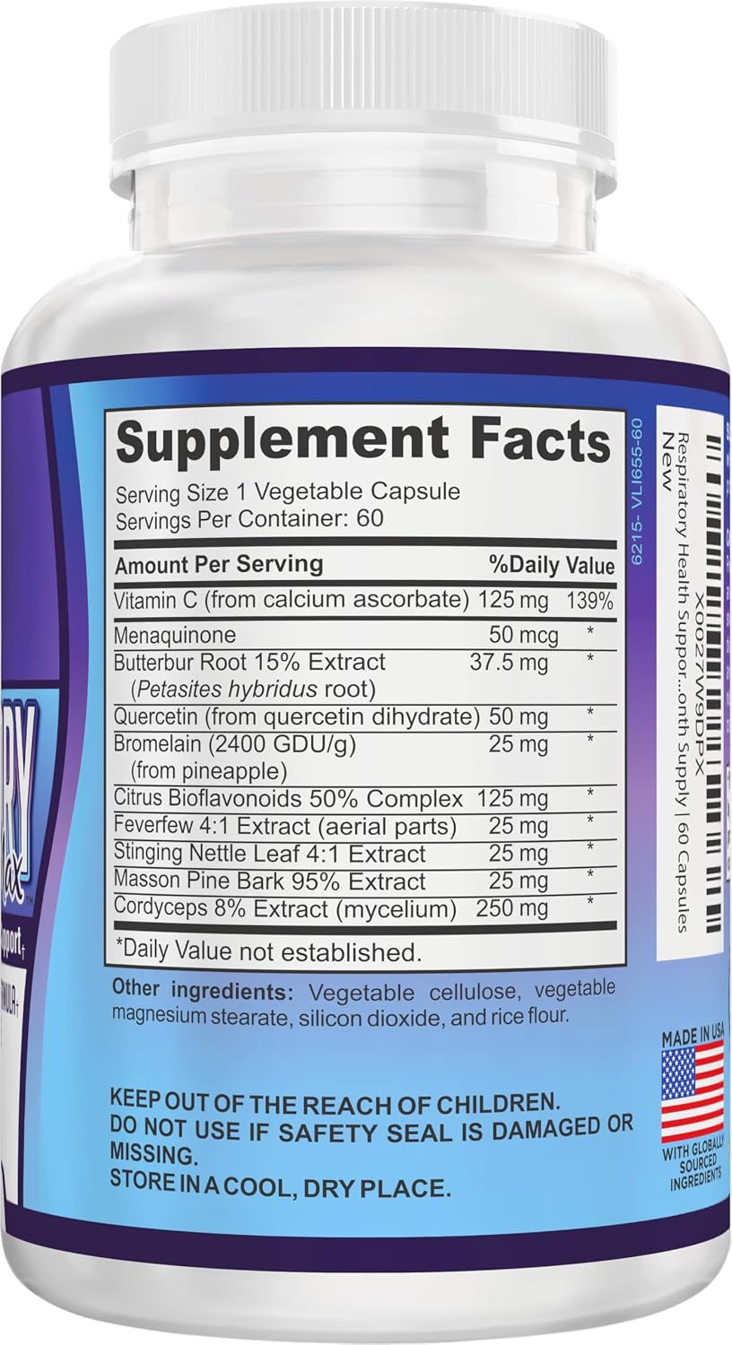 Respiratory-Max Lung & Respiratory Support Supplement – 10-in-1 Formula (60 Capsules) - görsel 2