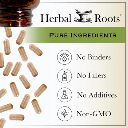 Herbal Roots Organic Beetroot Powder Capsules – 1500mg per Serving, 60 Vegan Capsules