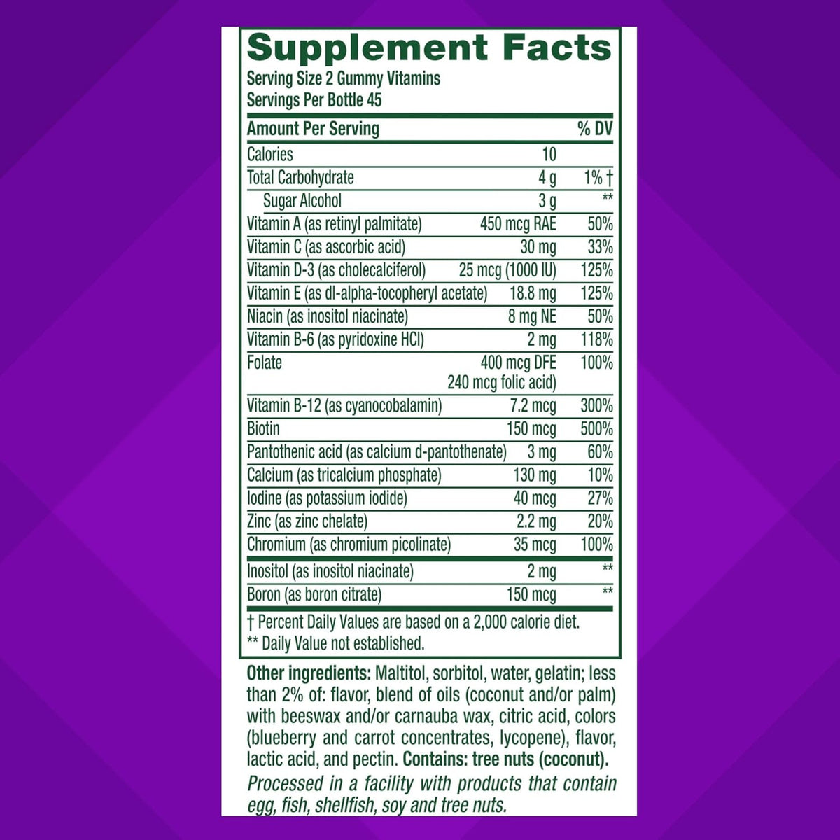 Vitafusion Women's Sugar Free Daily Multivitamin Supplement, Keto Diet Friendly Adult Gummy Vitamin for Energy, Bone & Immune Support*, 90 Count - görsel 4