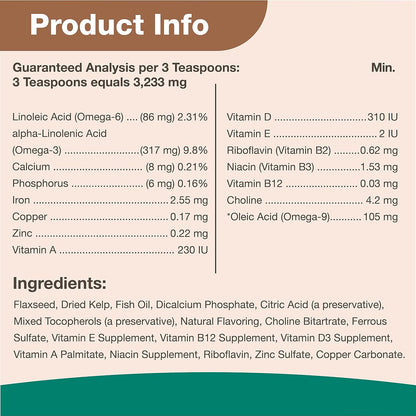 NaturVet Kelp Help Plus Omegas Skin and Coat Supplement for Dogs & Cats - Powder, 454 g