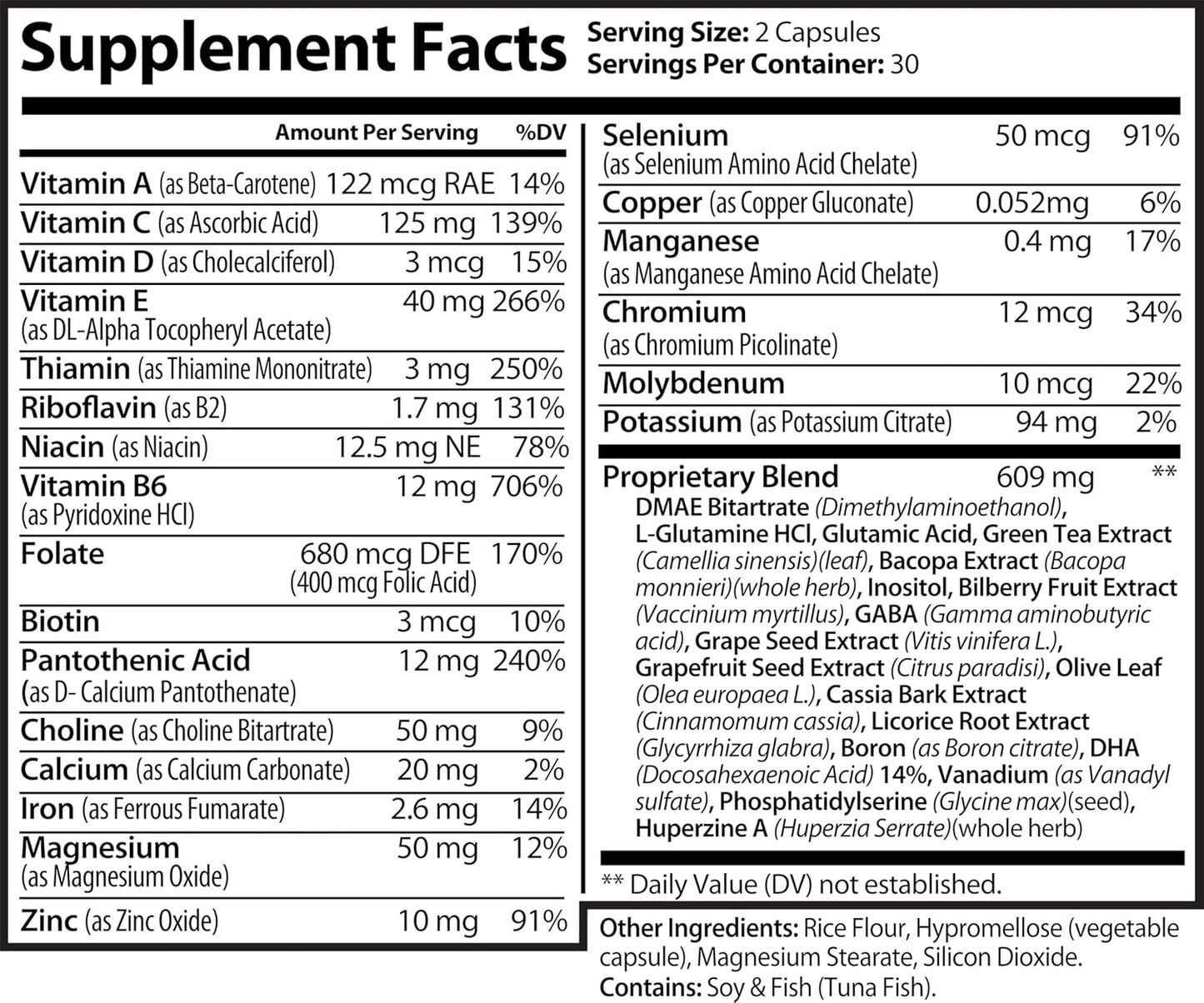 Bradeson Naturals Brain Booster - Nootropic Supplement for Focus, Memory & Energy - 60 Capsules - görsel 2