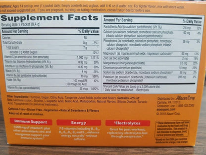 Emergen-C Vitamin C Tangerine Flavoured Drink Mix, 30 Packets