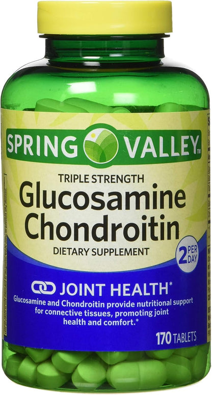 Spring Valley Glucosamine Chondroitin Triple Strength, 340 Tablets (Twin Pack)