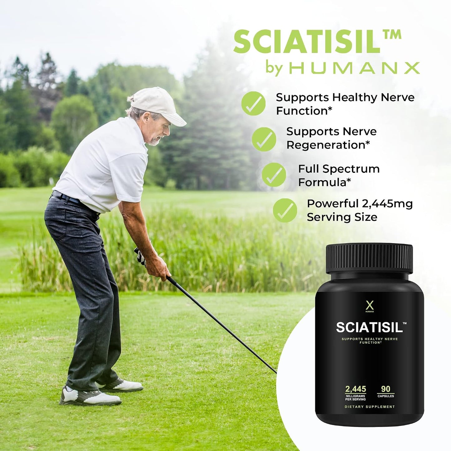 HUMANX Sciatica Focused Formula – Nerve Support Food Supplement with Stabilised R-Lipoic Acid - görsel 3