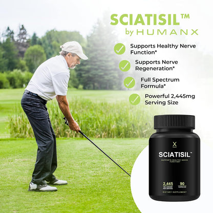 HUMANX Sciatica Focused Formula – Nerve Support Food Supplement with Stabilised R-Lipoic Acid