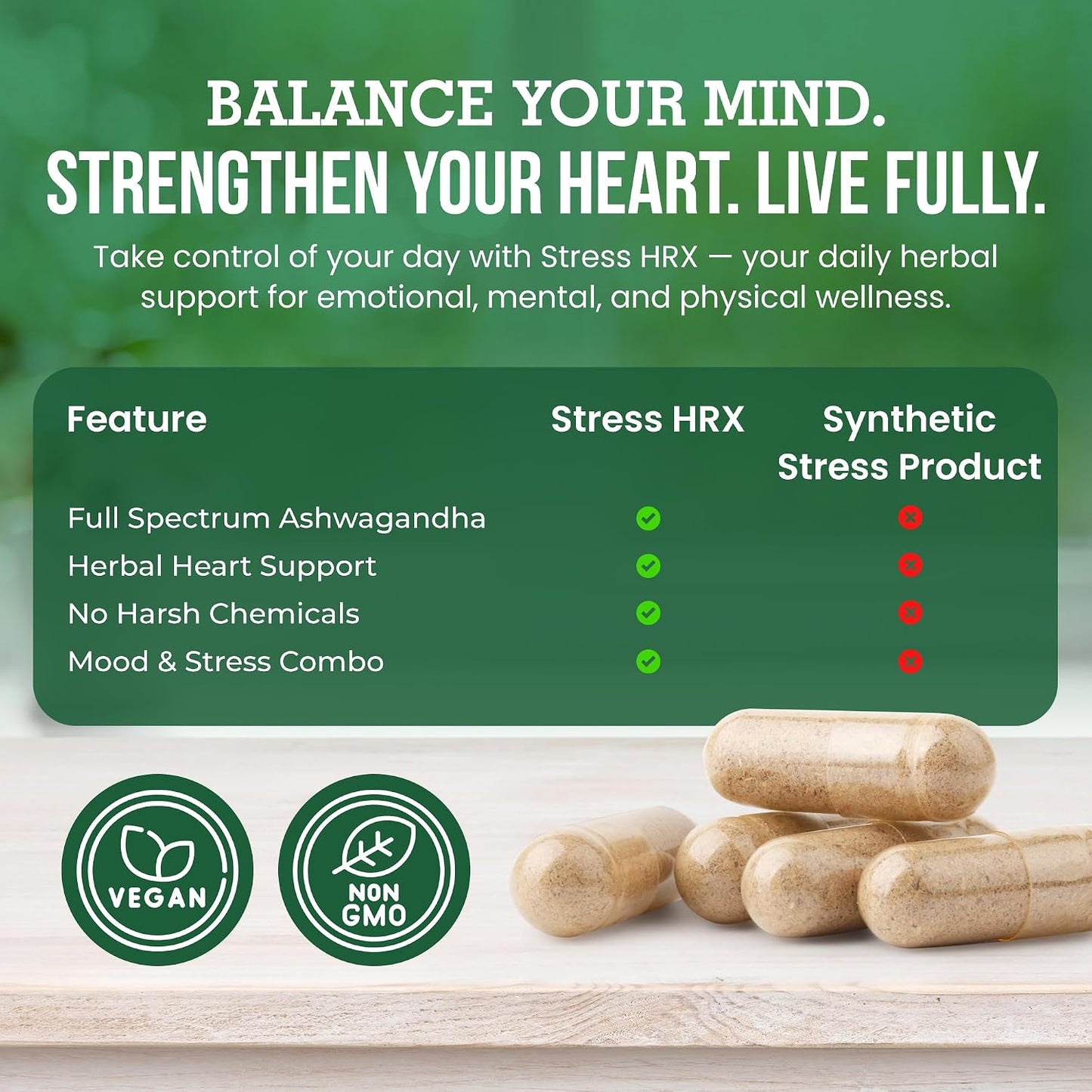 Stress Hrx, Ashwagandha Supplement Capsules, 600 mg, 60 Count - görsel 6