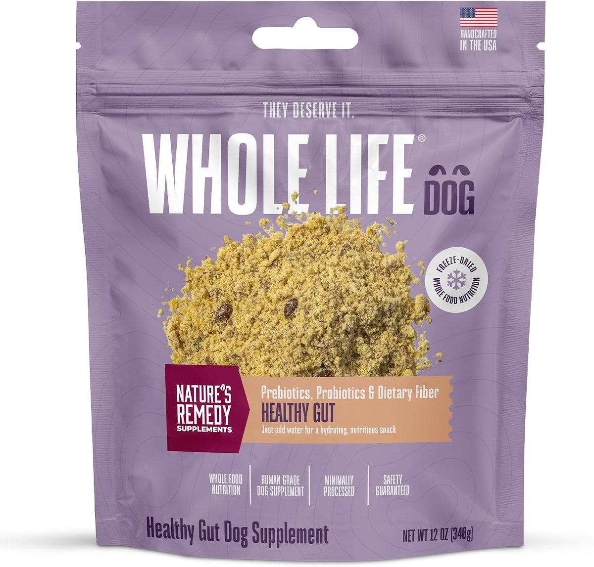 Whole Life Pet Healthy Gut Daily Dog Supplement – Human-Grade Probiotics for Digestive Support, 90 Servings - görsel 1