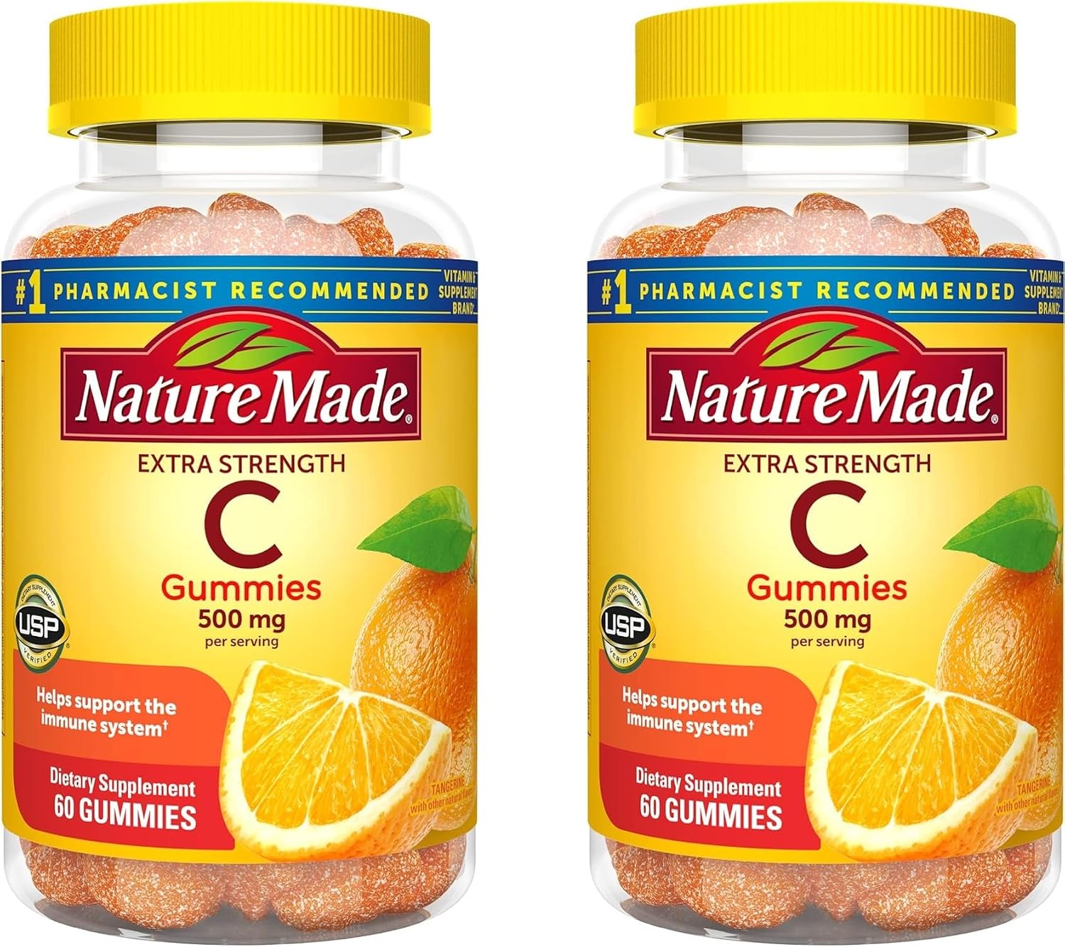 Nature Made Extra Strength Vitamin C 500 mg Gummies, 180 Count - görsel 2