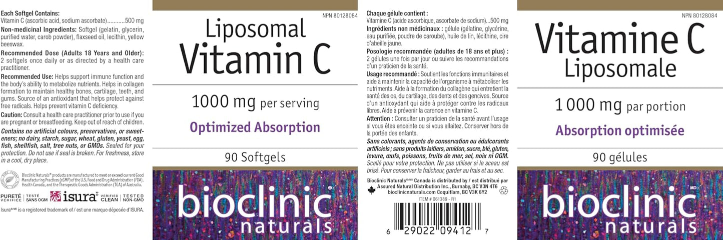 Bioclinic Naturals - Liposomal Vitamin C 90 Softgels - görsel 8