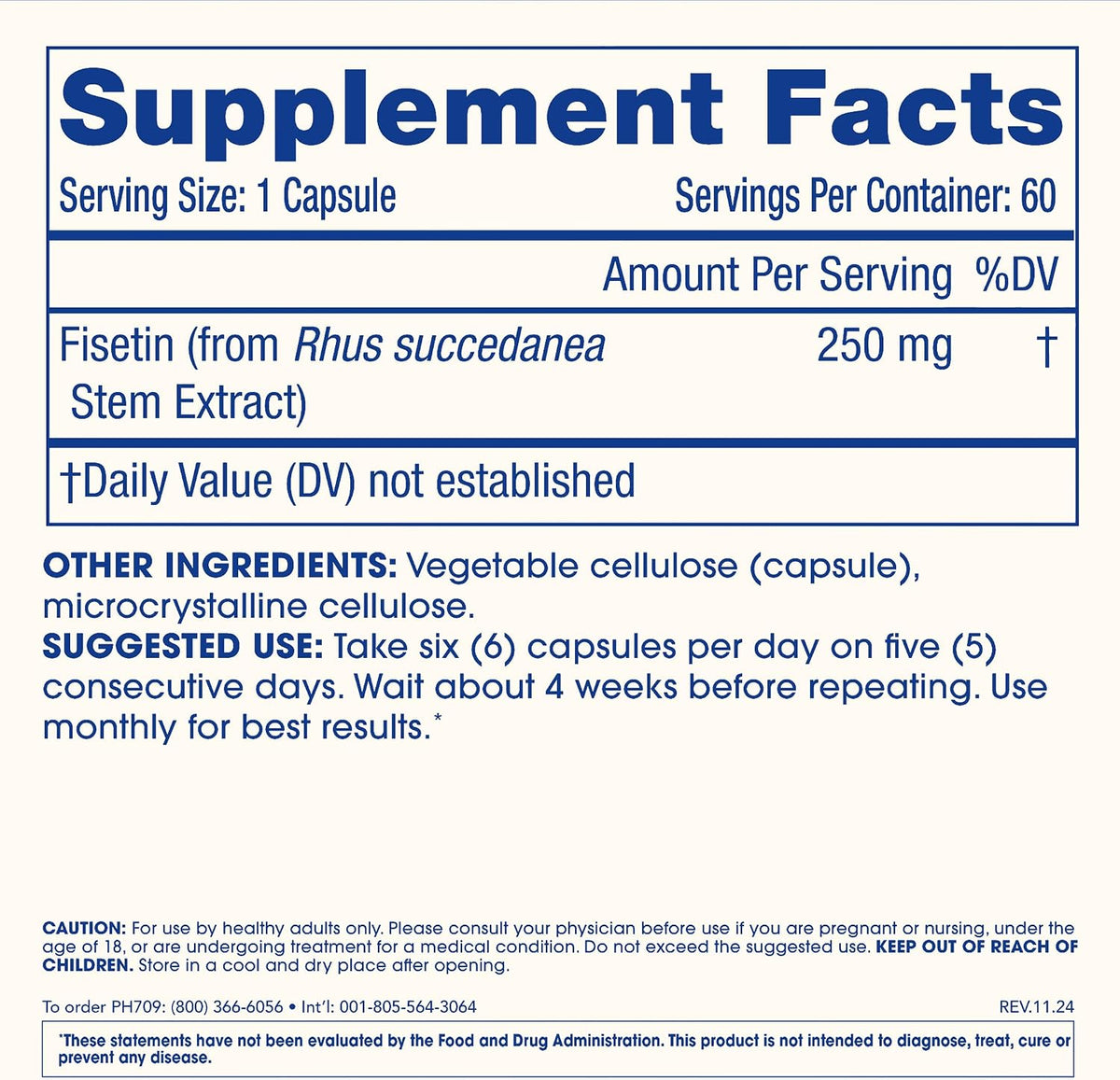 ProHealth Pure Fisetin Supplement 250mg, 60 Capsules – Ultra Pure Natural Fisetin for Healthy Ageing & Cellular Support - görsel 6