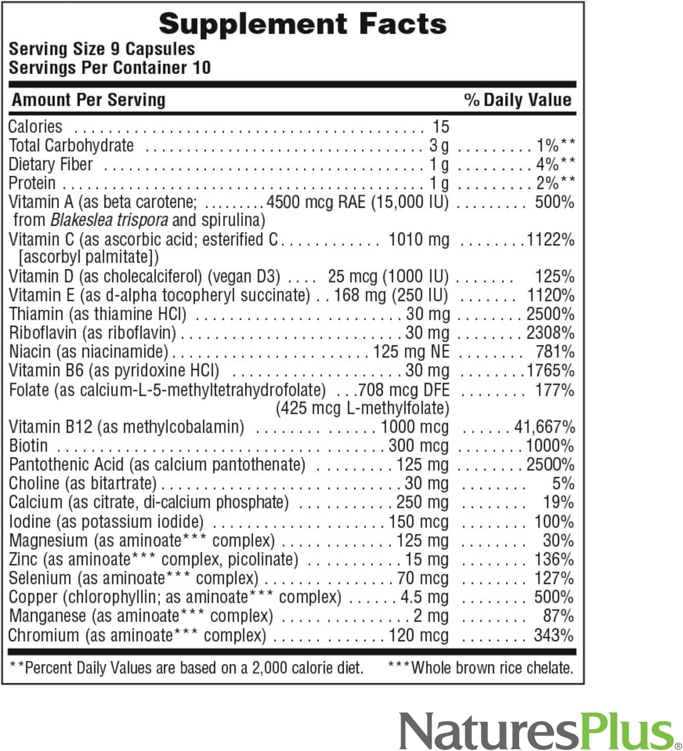 NaturesPlus Source of Life GOLD Multivitamin - 90 Vegetarian Capsules - görsel 5
