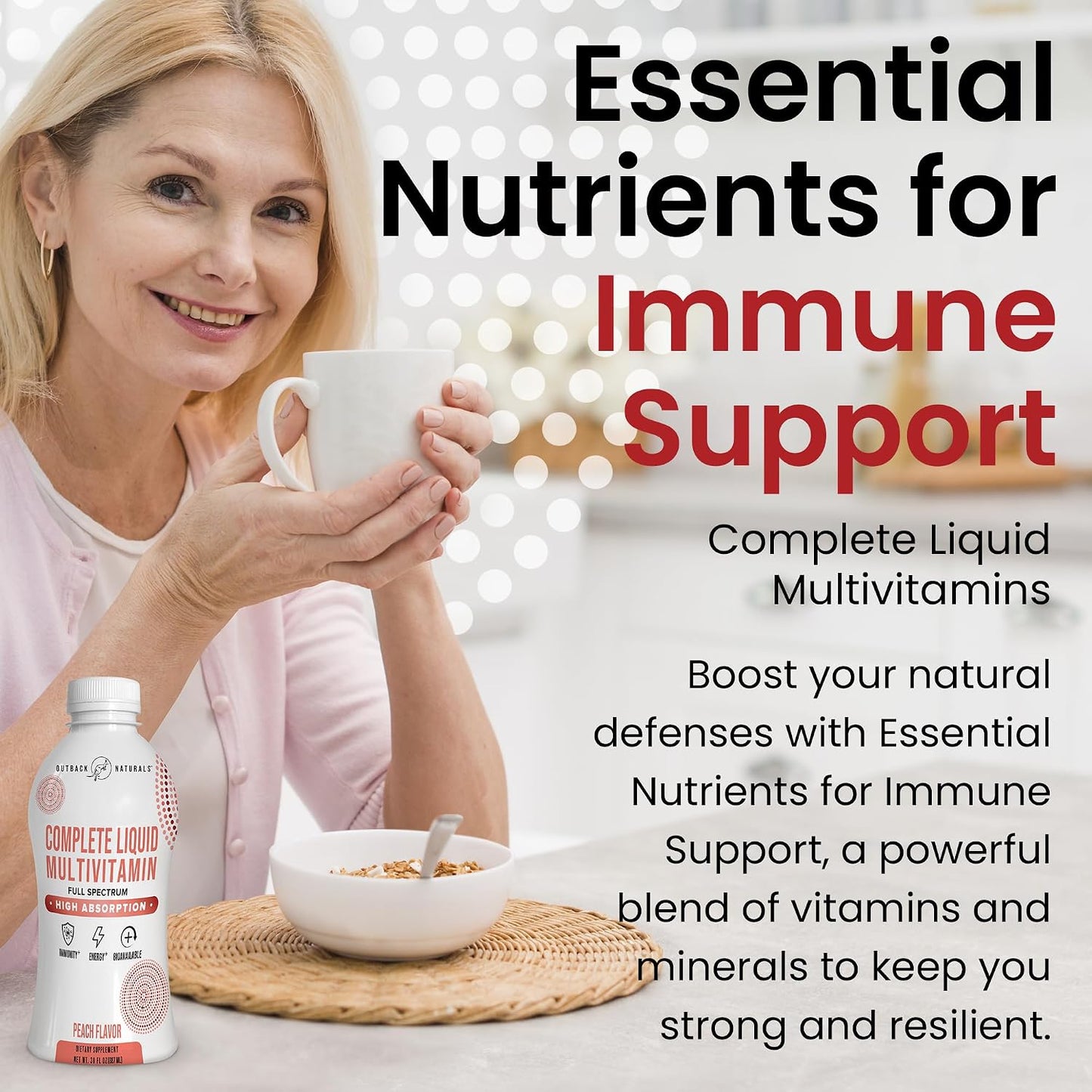 Outback Naturals Complete Liquid Multivitamin – High Absorption Formula for Immune, Energy & Joint Health - görsel 5